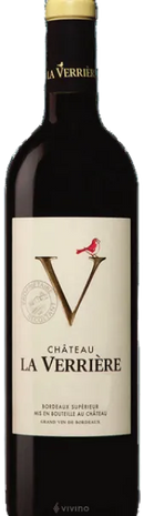 BORDEAUX SUPERIEUR CHATEAU LA VERRIERE FR